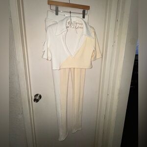RICKI BRAZIL Cream and White Women's set
